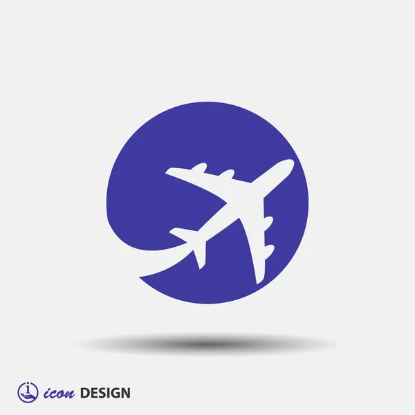 Pictograph of airplane icon — Stock Vector