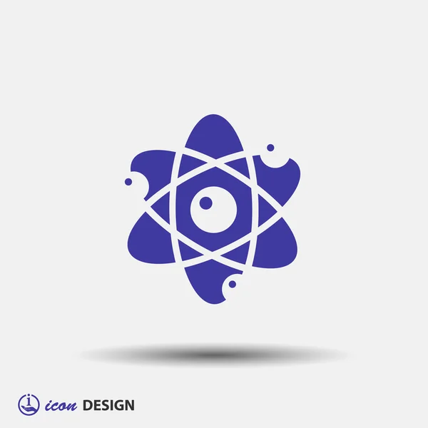 Pictograph of atom icon — Stock Vector