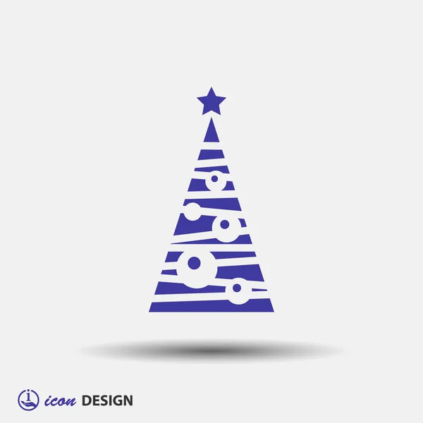 Pictograph van kerstboom — Stockvector