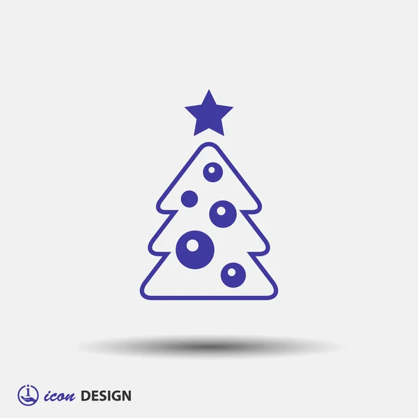 Pictograph van kerstboom — Stockvector