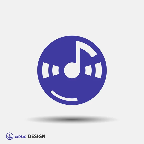 Pictograph of music note — Stock Vector