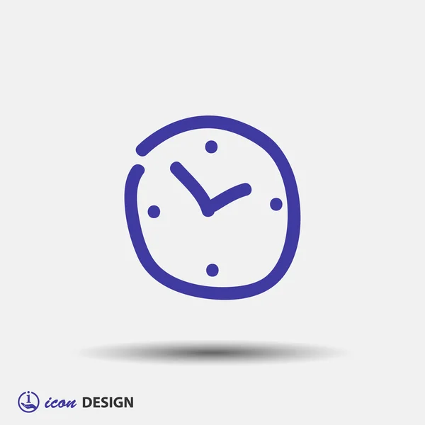 Pictografía del icono del reloj — Vector de stock