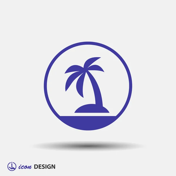 Pictograph of island icon — Stock Vector