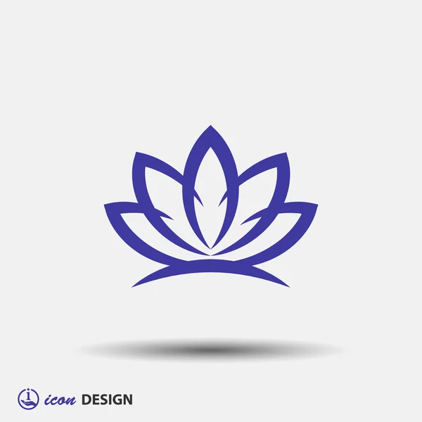 Pictograph of lotus flower — Stock Vector