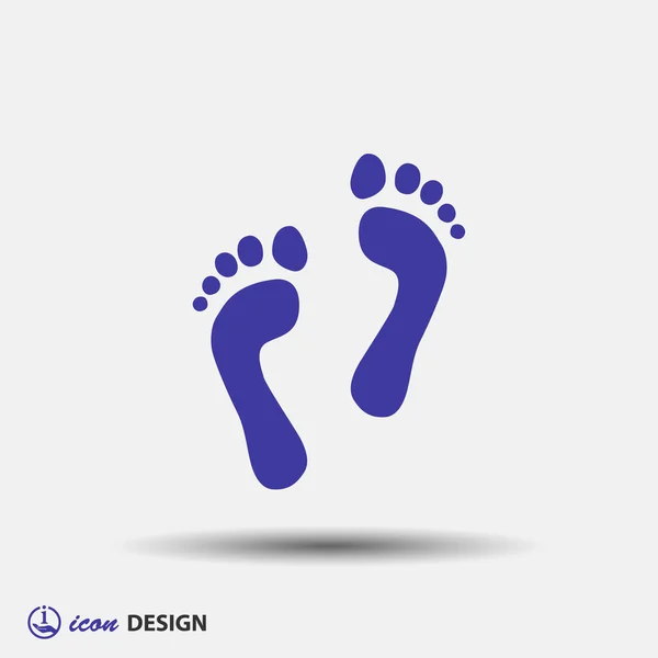 Pictograph of footprints icon — Stock Vector