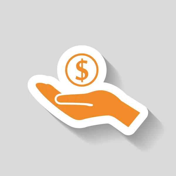 Money in hand icon — Stock Vector