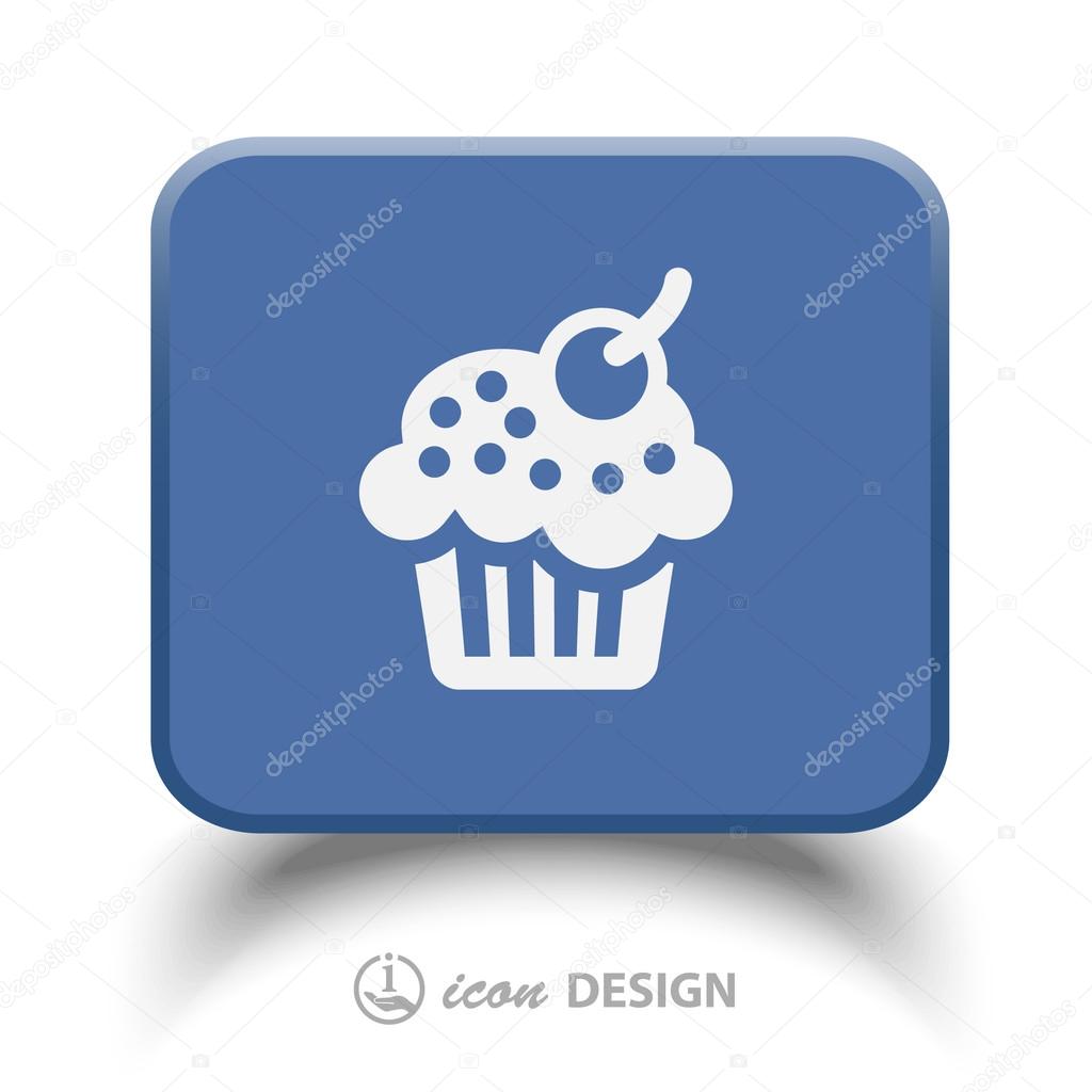 Pictograph of cake icon