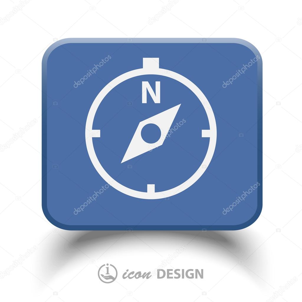 Pictograph of compass  icon