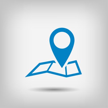 harita simgesi üzerinde toplu iğne