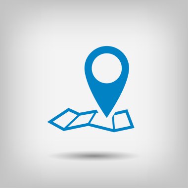 harita simgesi üzerinde toplu iğne