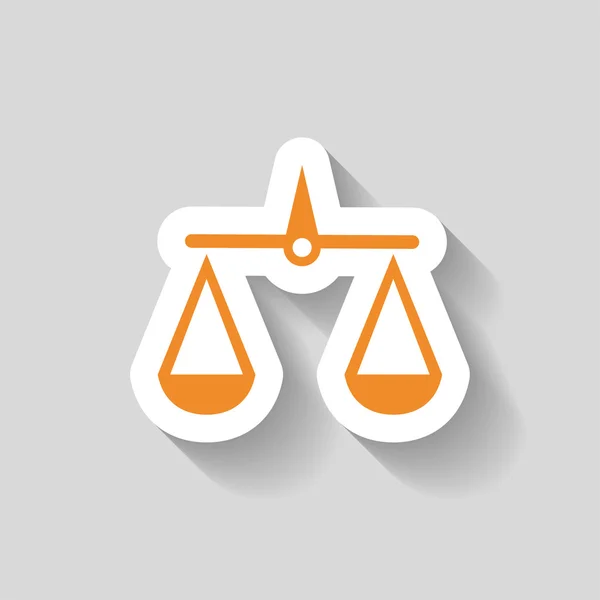 Pictograph of justice scales — Stock Vector