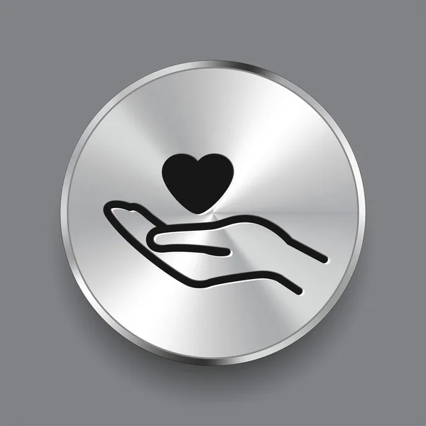Pictogramme du cœur à la main — Image vectorielle