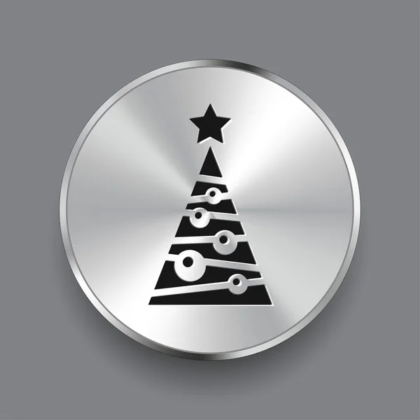 Pictograph van kerstboom — Stockvector