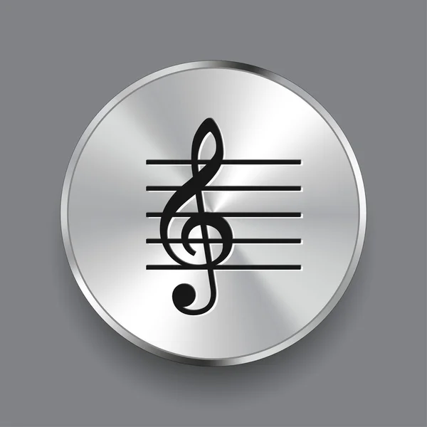 Пиктограф значка музыкального ключа — стоковый вектор