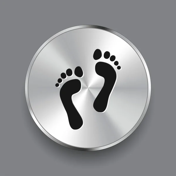 Pictograph of footprints icon — Stock Vector