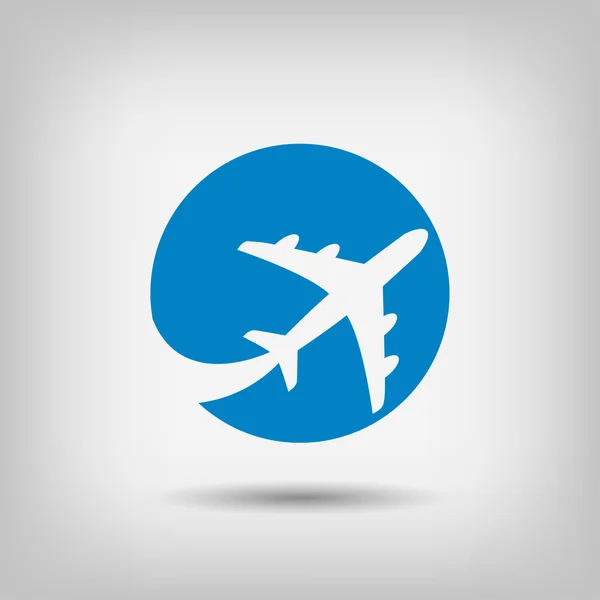 Pictograph ikon pesawat terbang - Stok Vektor