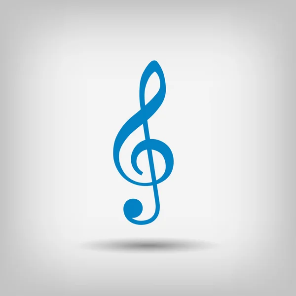 Pictograma do ícone chave da música — Vetor de Stock