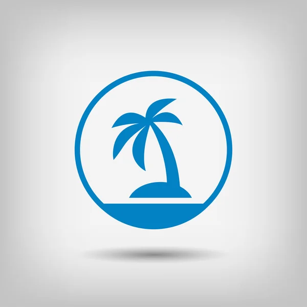 Pictograph of island icon — Stock Vector