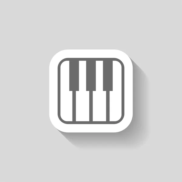 Muziek toetsenbord pictogram — Stockvector