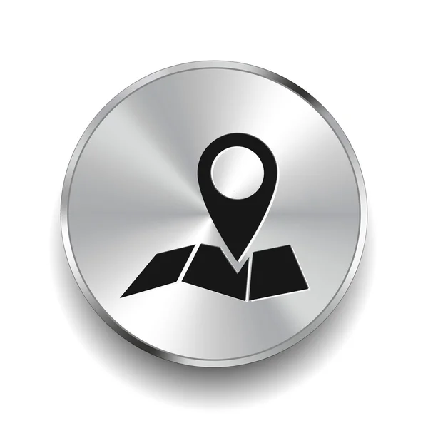 Pin na mapie ikoną — Wektor stockowy