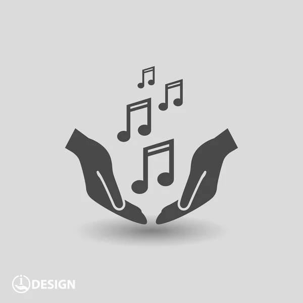 Pictograph of music note — Stock Vector