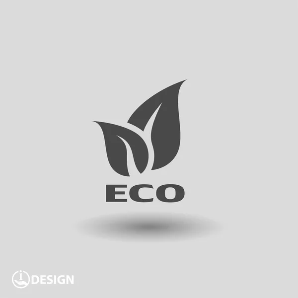 Ikona ikony eco — Stockový vektor