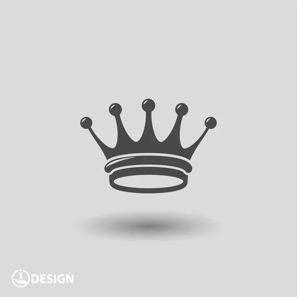 Pictografía del icono de la corona — Vector de stock