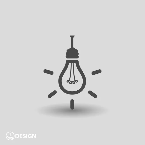 Pictograma do ícone da lâmpada — Vetor de Stock