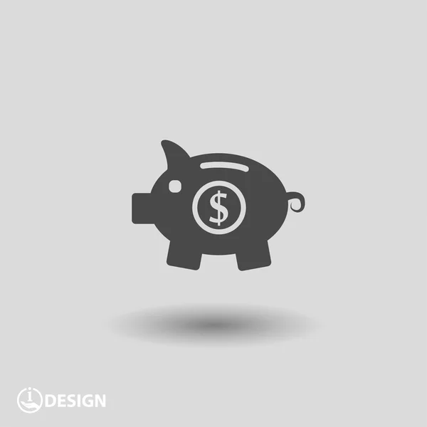 Pictograph van moneybox pictogram — Stockvector