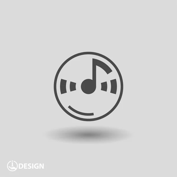 Pictograph of music note icon — Stock Vector