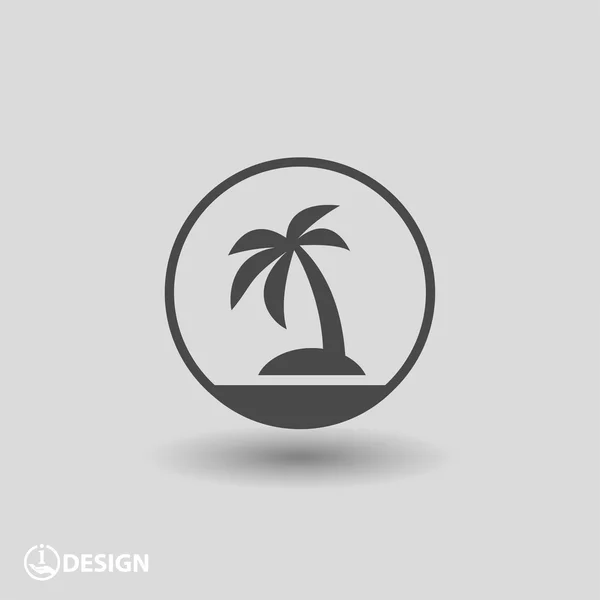 Pictograph of island icon — Stock Vector