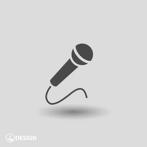 Illustration d'icône de microphone — Image vectorielle