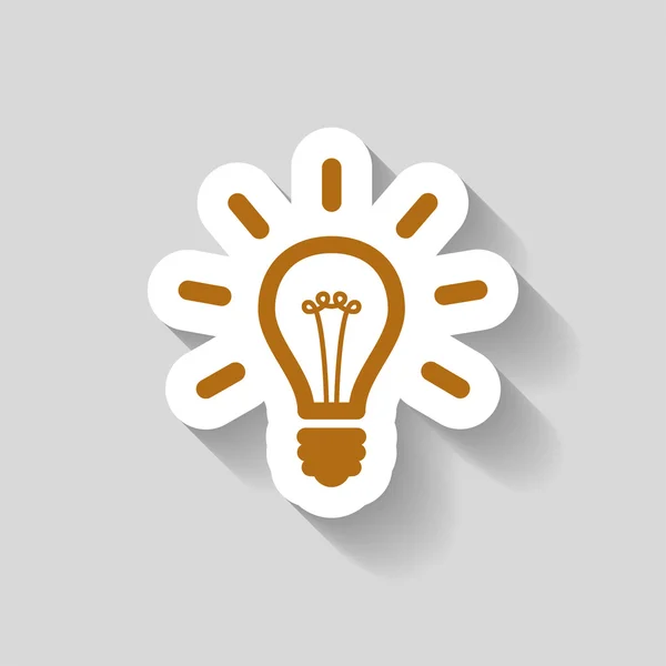 Pictograph of light bulb icon — Stock Vector