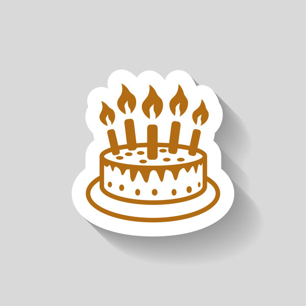 Pictograph of cake icon