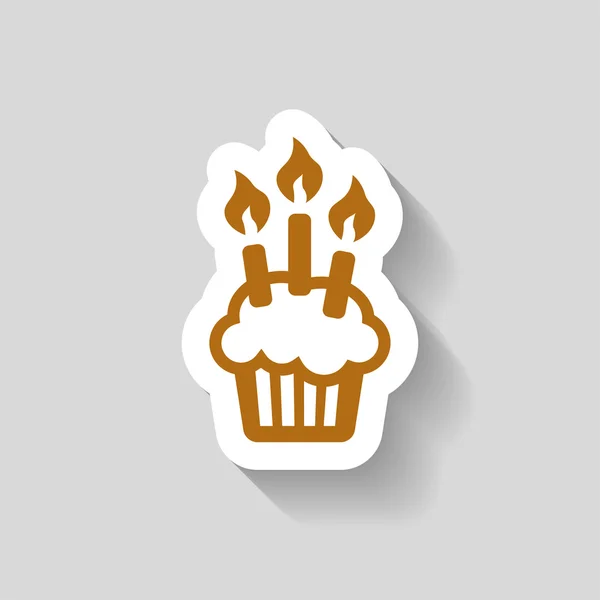 Pictograph of cake icon — Stock Vector