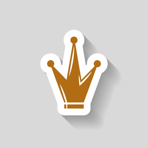 Pictografía del icono de la corona — Vector de stock