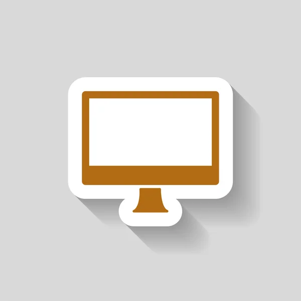 Pictograph of computer icon — Stock Vector