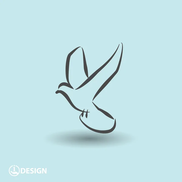 Pictogramme de l'icône oiseau — Image vectorielle