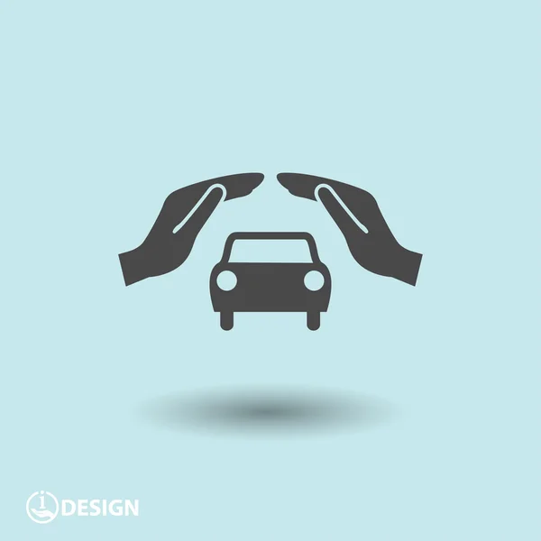 Pictogramme de l'icône de la voiture — Image vectorielle