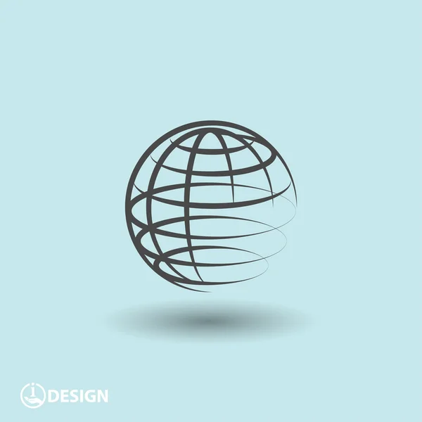 Pictograph of globe icon — Stock Vector
