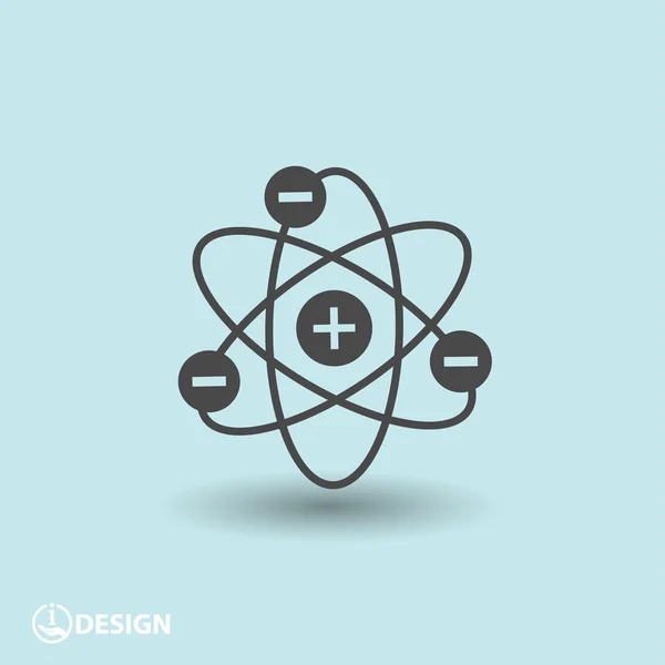 Pictograph of atom icon — Stock Vector