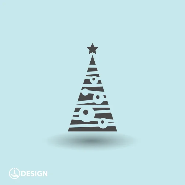 Pictograph van kerstboom — Stockvector