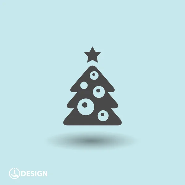 Pictograph van kerstboom — Stockvector