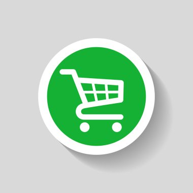Pictograph of shopping cart icon clipart