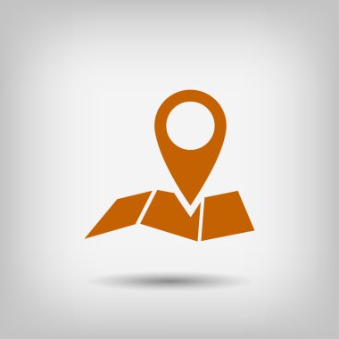 harita simgesi üzerinde toplu iğne