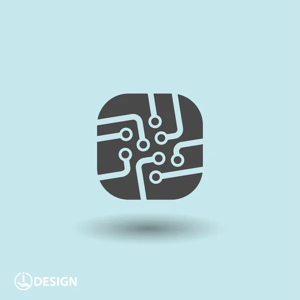 Pictograph of circuit board icon — Stock Vector