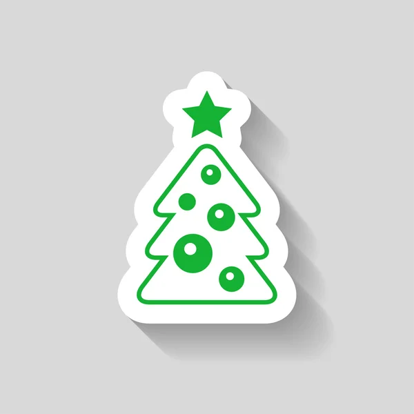 Kerstboom pictogram — Stockvector