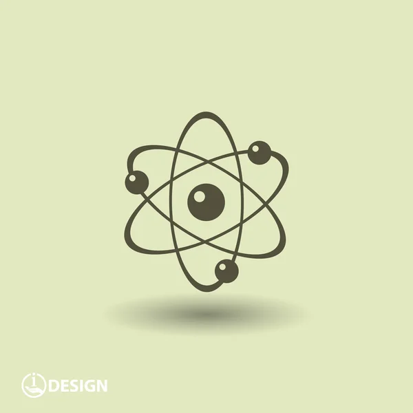 Pictograph of atom icon — Stock Vector