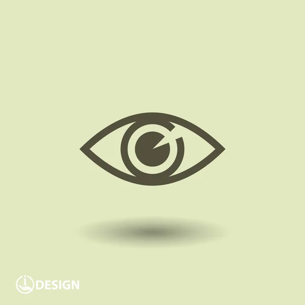 Pictografía del icono del ojo — Vector de stock