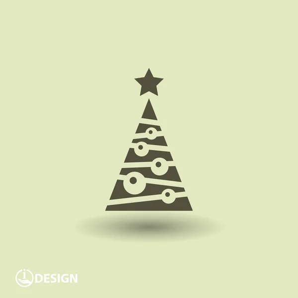 Kerstboom pictogram — Stockvector